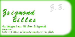 zsigmond billes business card